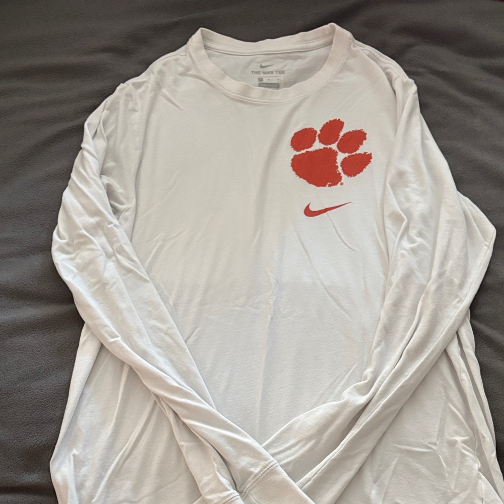 Nike White Clemson Tigers Long Sleeve